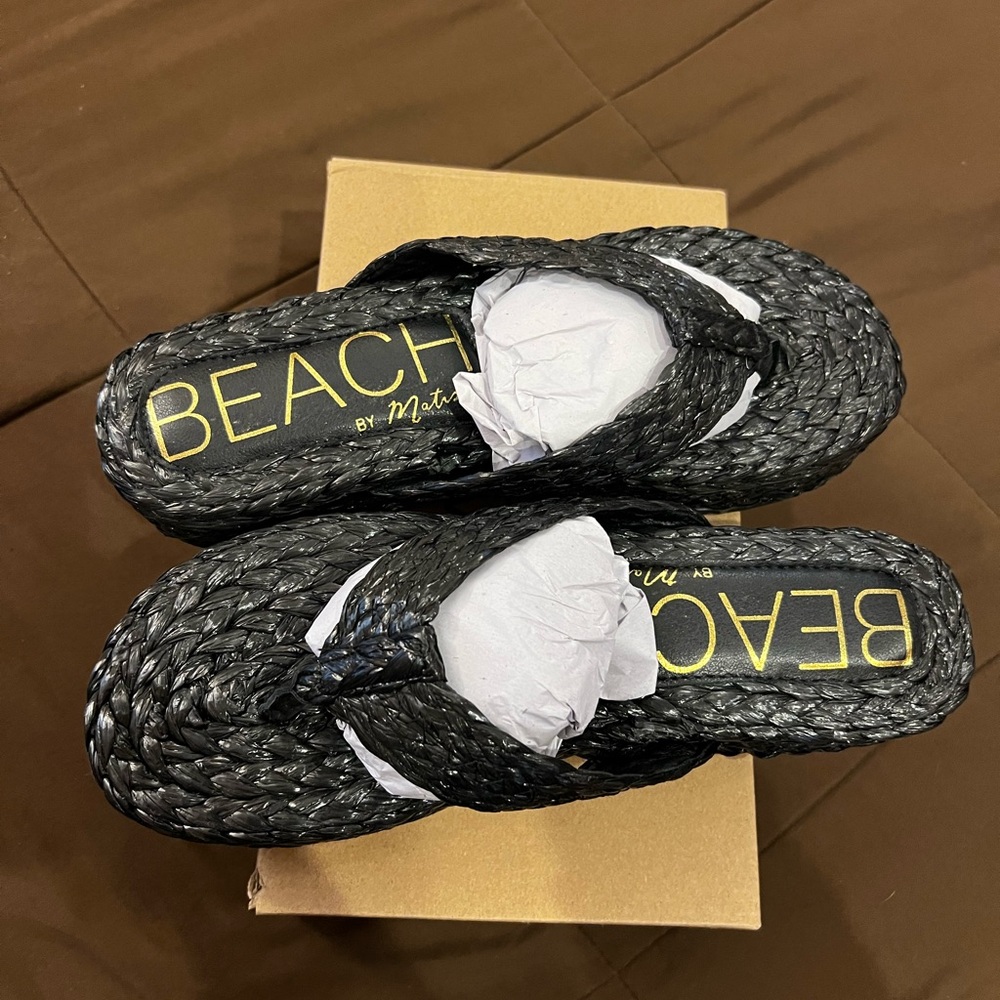 Beach by Matisse Black Woven Sandals size 11